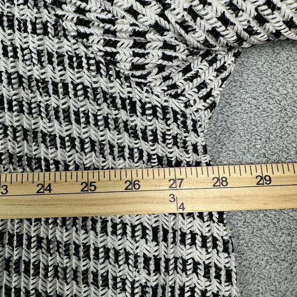 Maggie Barnes Cardigan Women 3X Black White Floral Open Front Duster Classic NEW - Picture 4 of 7